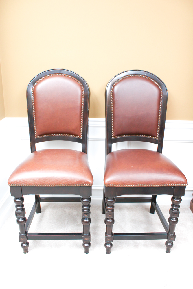 Leather Upholstered Breakfast Bar Chairs