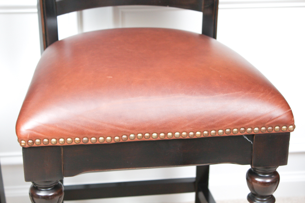 Leather Upholstered Breakfast Bar Chairs