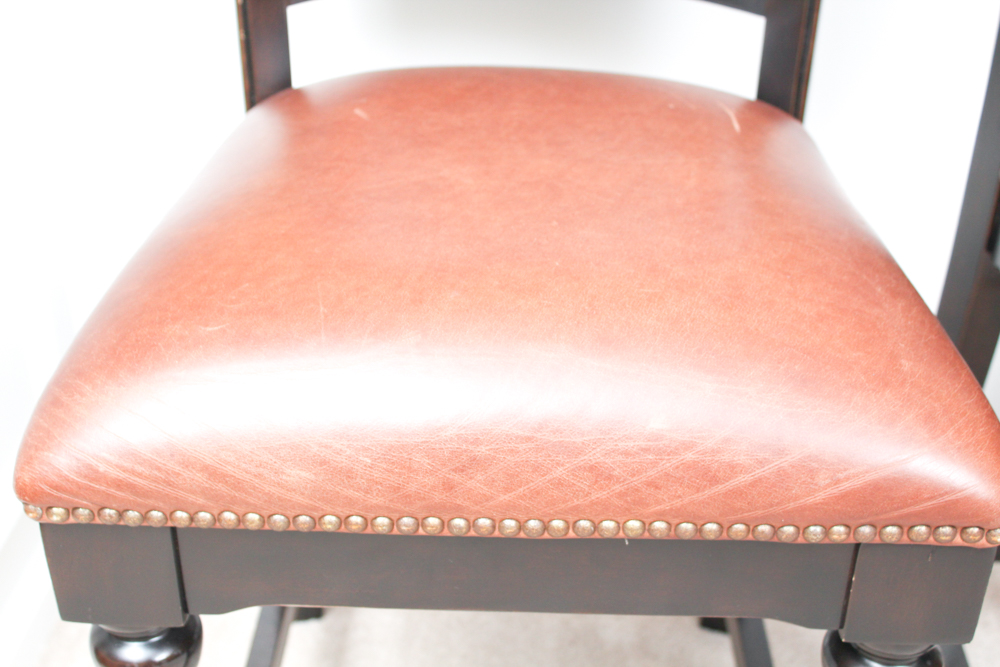 Leather Upholstered Breakfast Bar Chairs