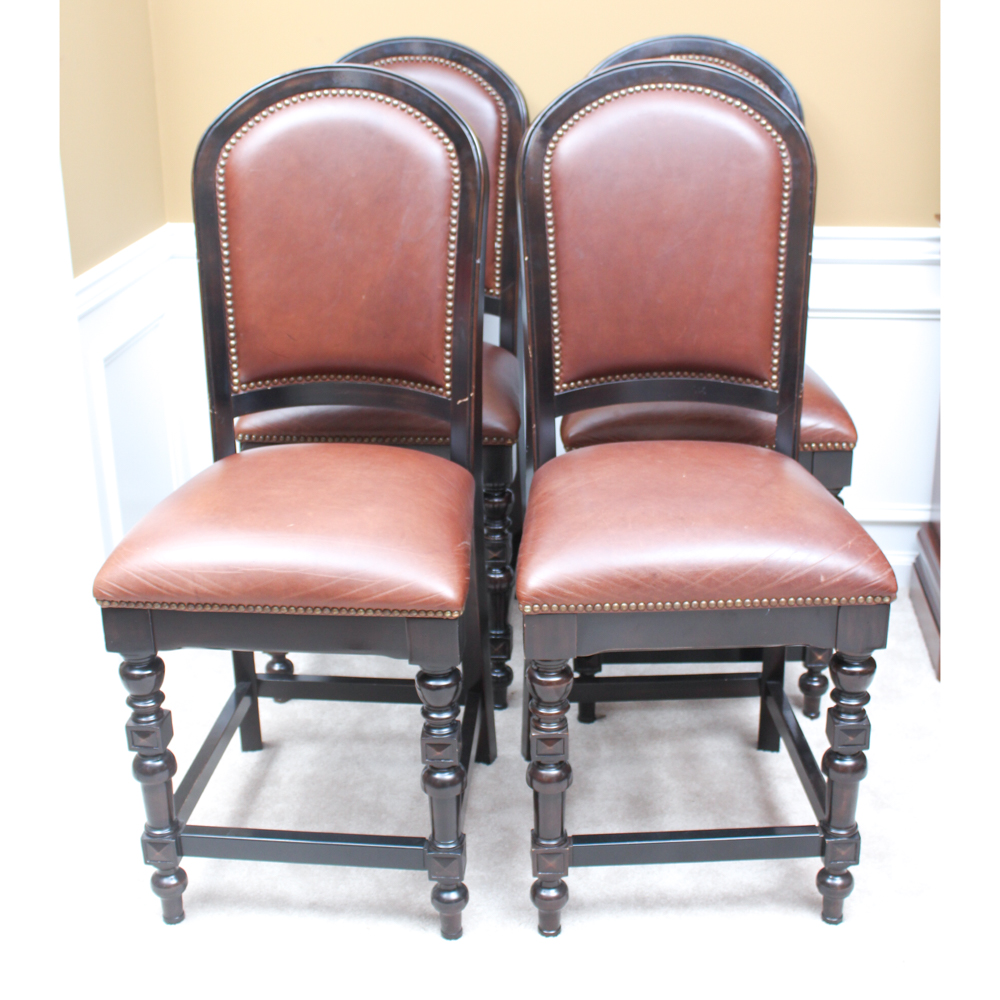 Leather Upholstered Breakfast Bar Chairs