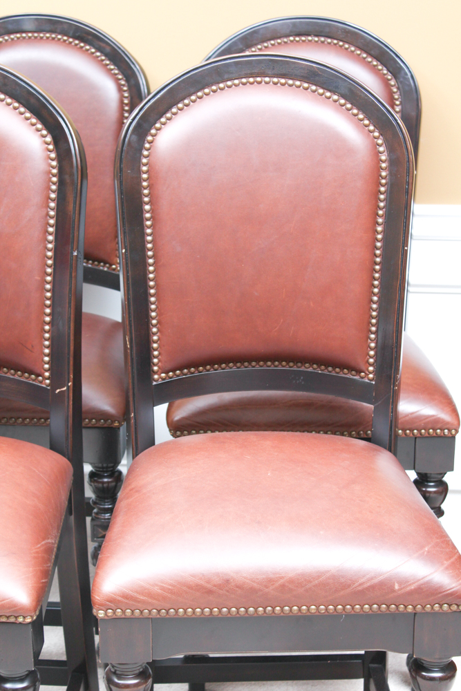 Leather Upholstered Breakfast Bar Chairs