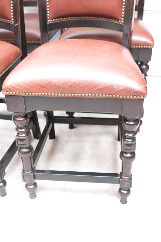Leather Upholstered Breakfast Bar Chairs