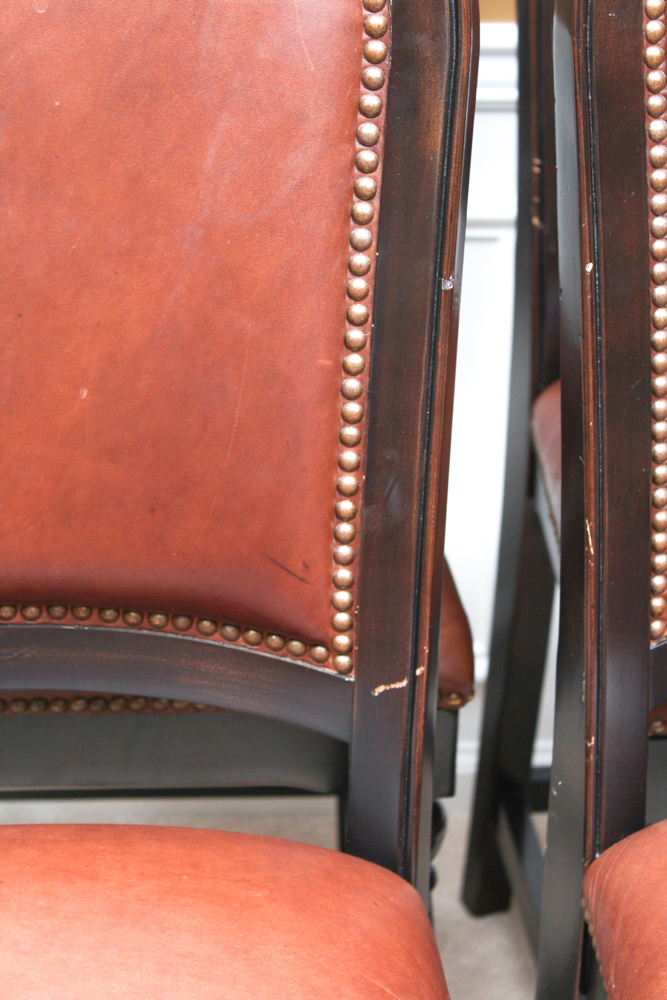 Leather Upholstered Breakfast Bar Chairs