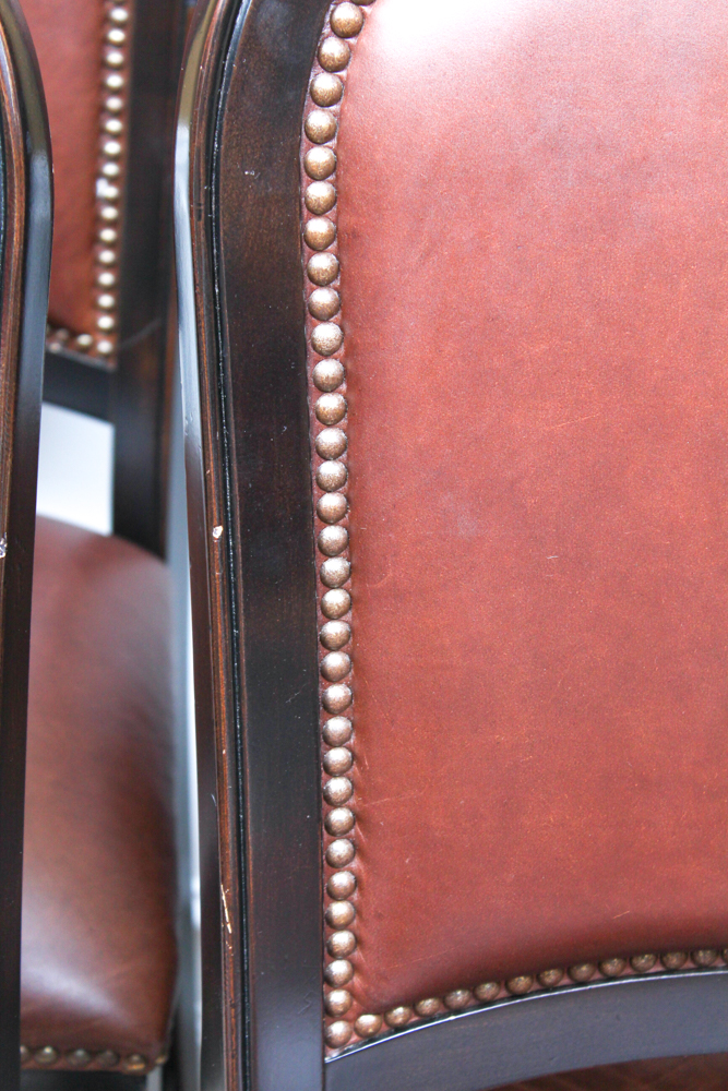 Leather Upholstered Breakfast Bar Chairs