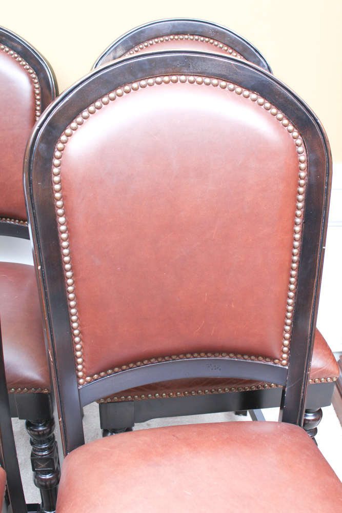 Leather Upholstered Breakfast Bar Chairs