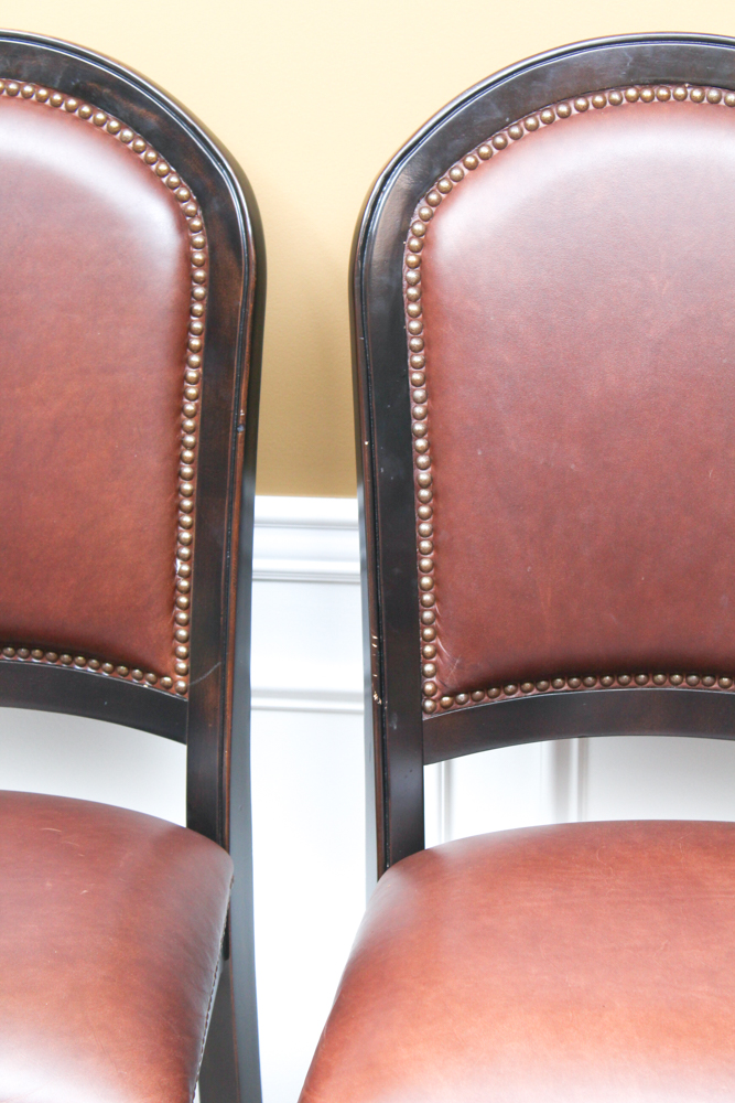 Leather Upholstered Breakfast Bar Chairs