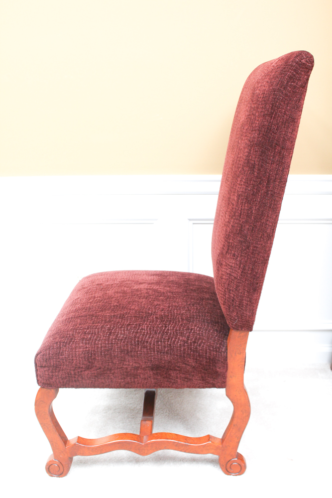 Oversized Wood and Upholstered Accent Chair