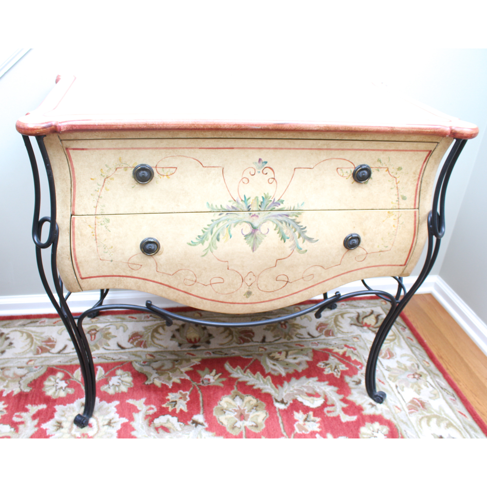 Hand Painted Bombe Style Chest