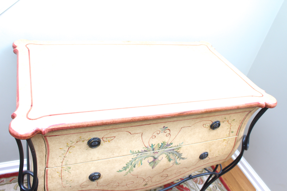 Hand Painted Bombe Style Chest