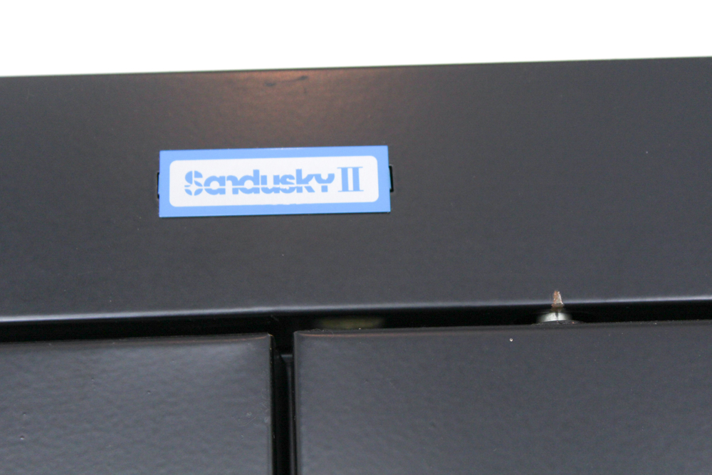 Sandusky II Black Metal Cabinet and Rolling Cart