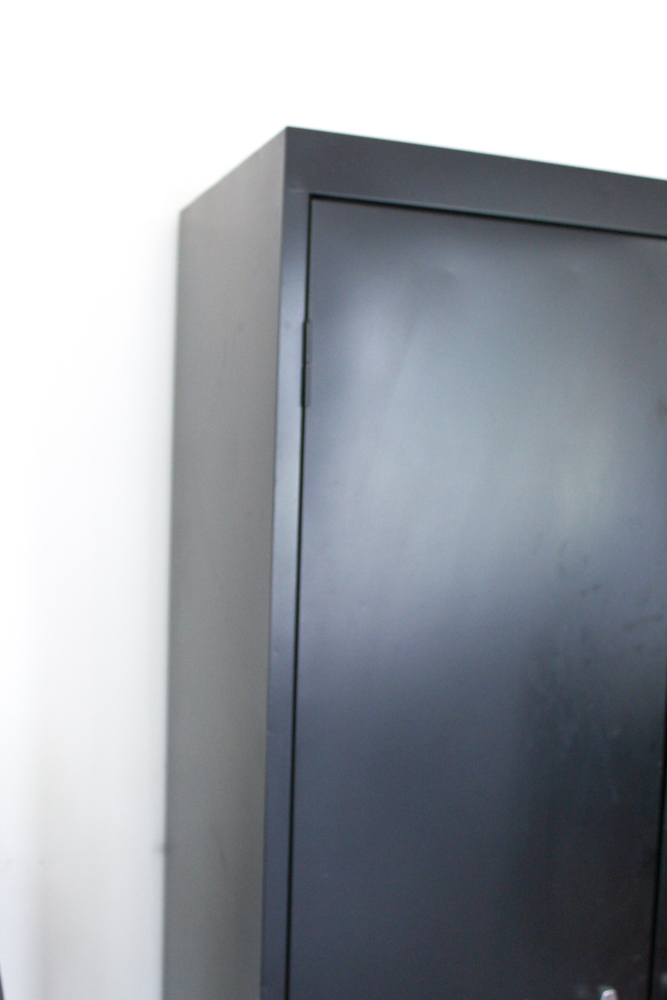 Sandusky II Black Metal Cabinet and Rolling Cart