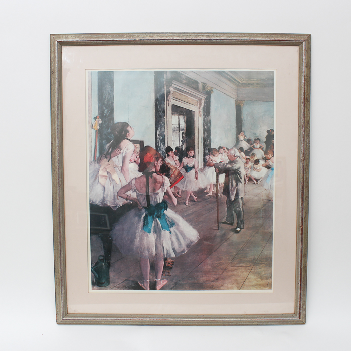 After Edgar Degas Offset Lithograph "The Dance Class"
