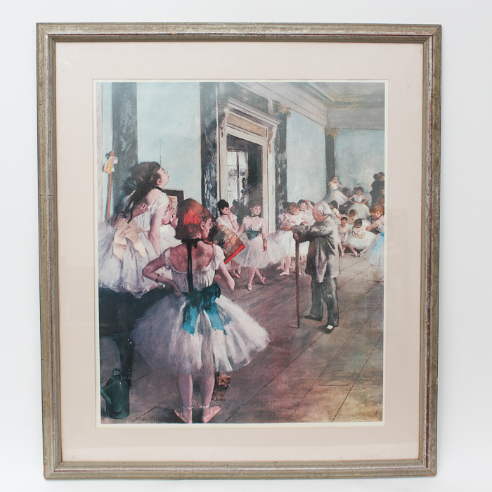 After Edgar Degas Offset Lithograph "The Dance Class"