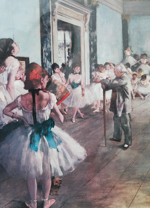 After Edgar Degas Offset Lithograph "The Dance Class"