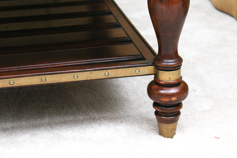 Thomasville Furniture Leather Ottoman