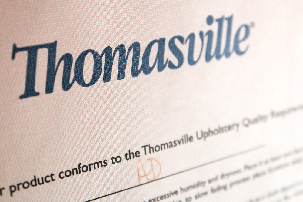 Thomasville Furniture Leather Ottoman