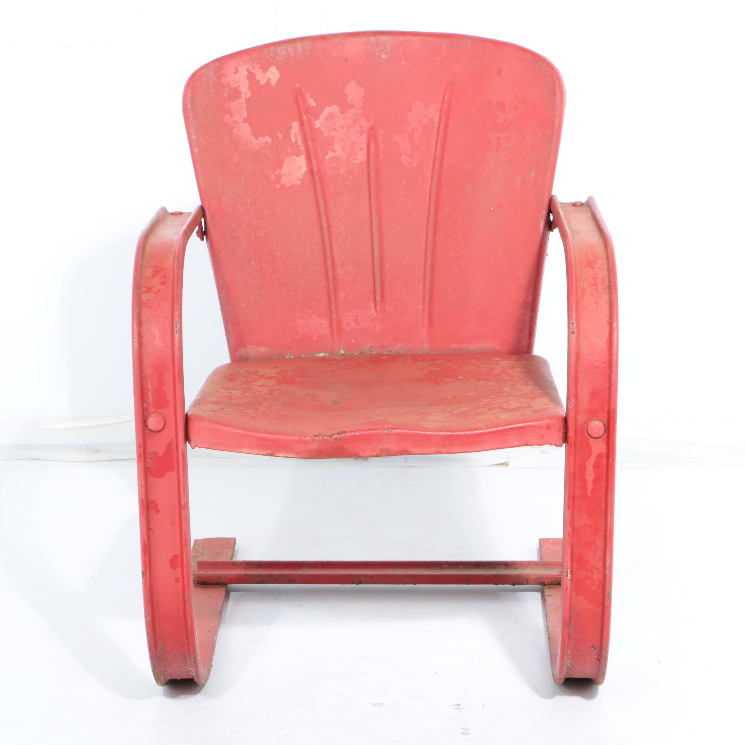 Child's Red Bouncer Patio Chair