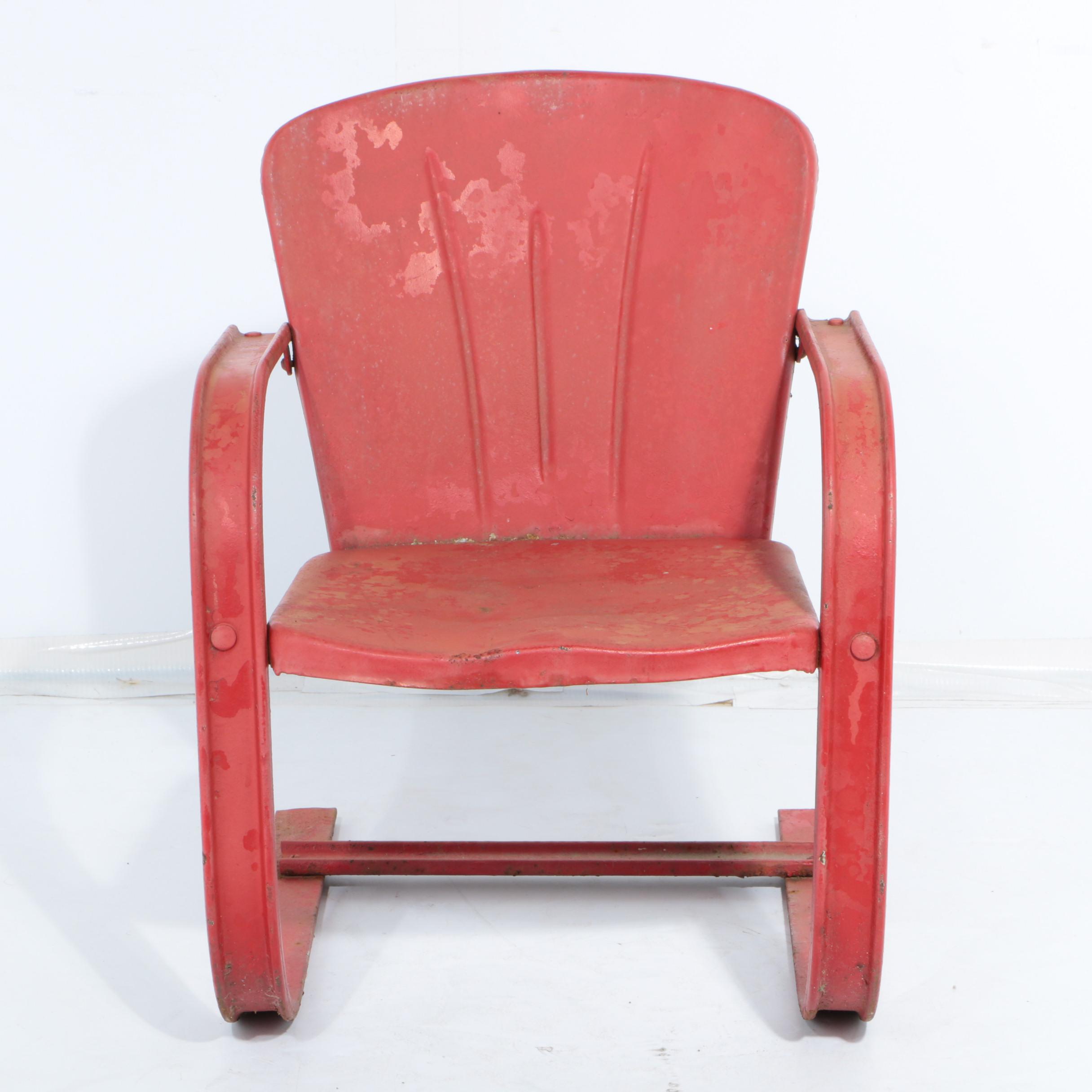 Child's Red Bouncer Patio Chair