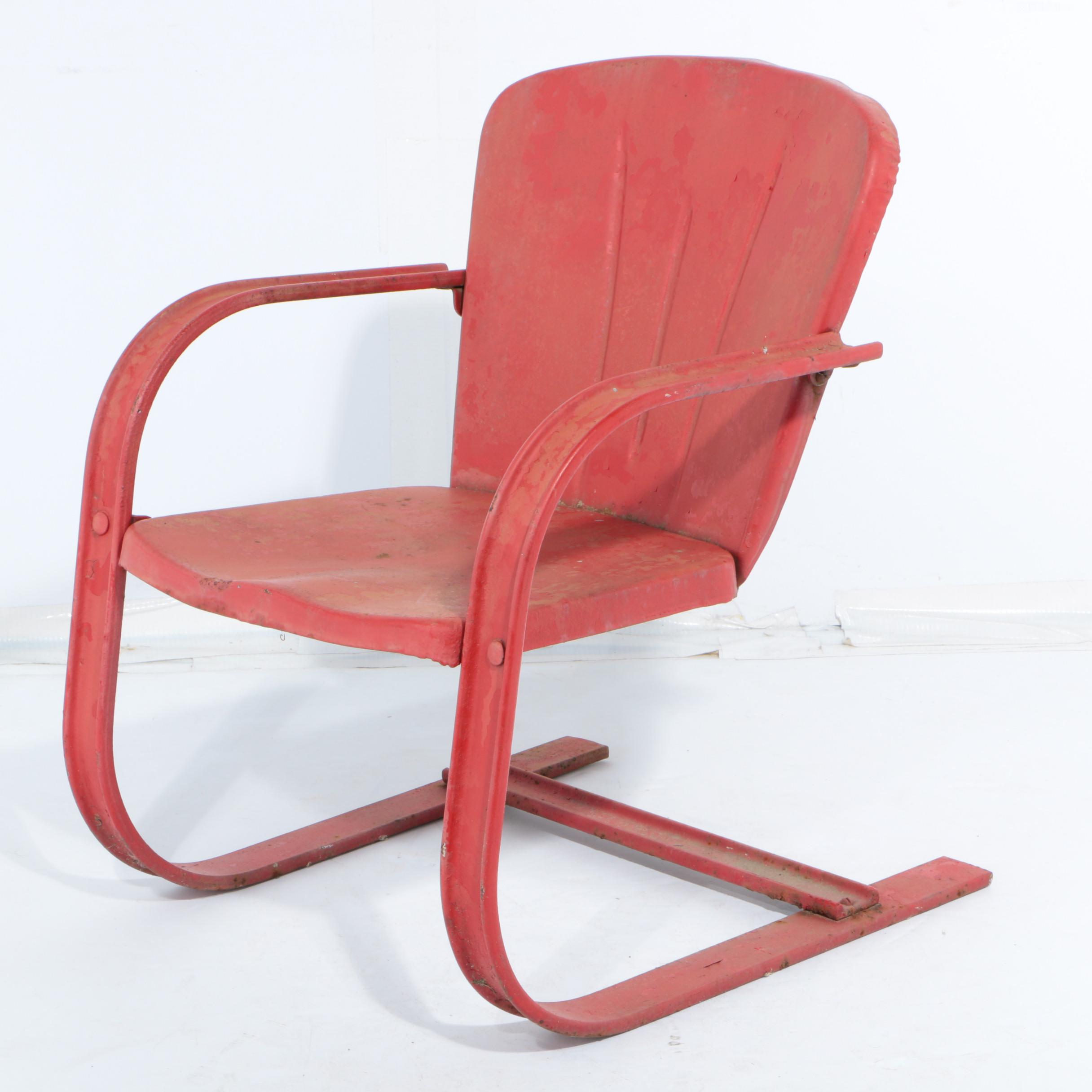 Child's Red Bouncer Patio Chair