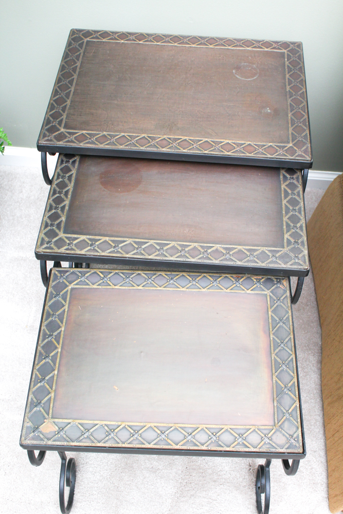Copper Topped Nesting Tables