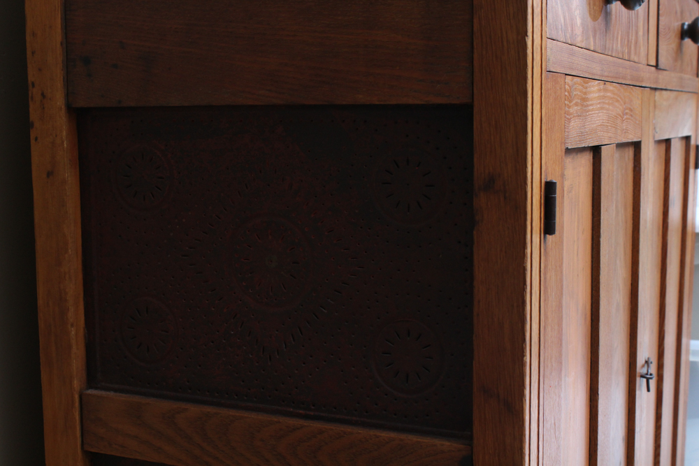 Vintage Walnut Pie Safe Cabinet