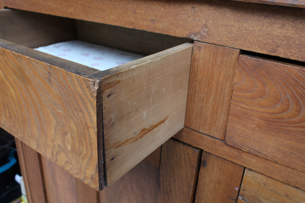 Vintage Walnut Pie Safe Cabinet