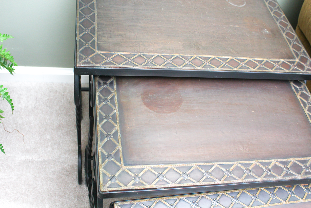 Copper Topped Nesting Tables