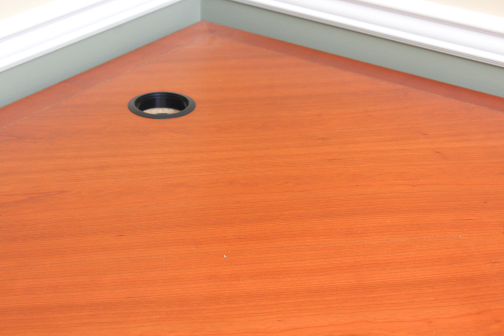 Jasper Hardwood Office Desk With Printer Stand