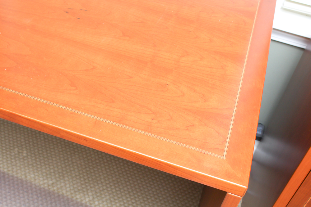 Jasper Hardwood Office Desk With Printer Stand