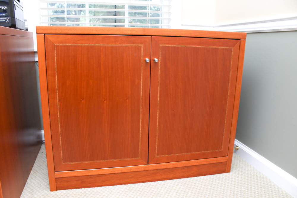 Jasper Hardwood Office Desk With Printer Stand