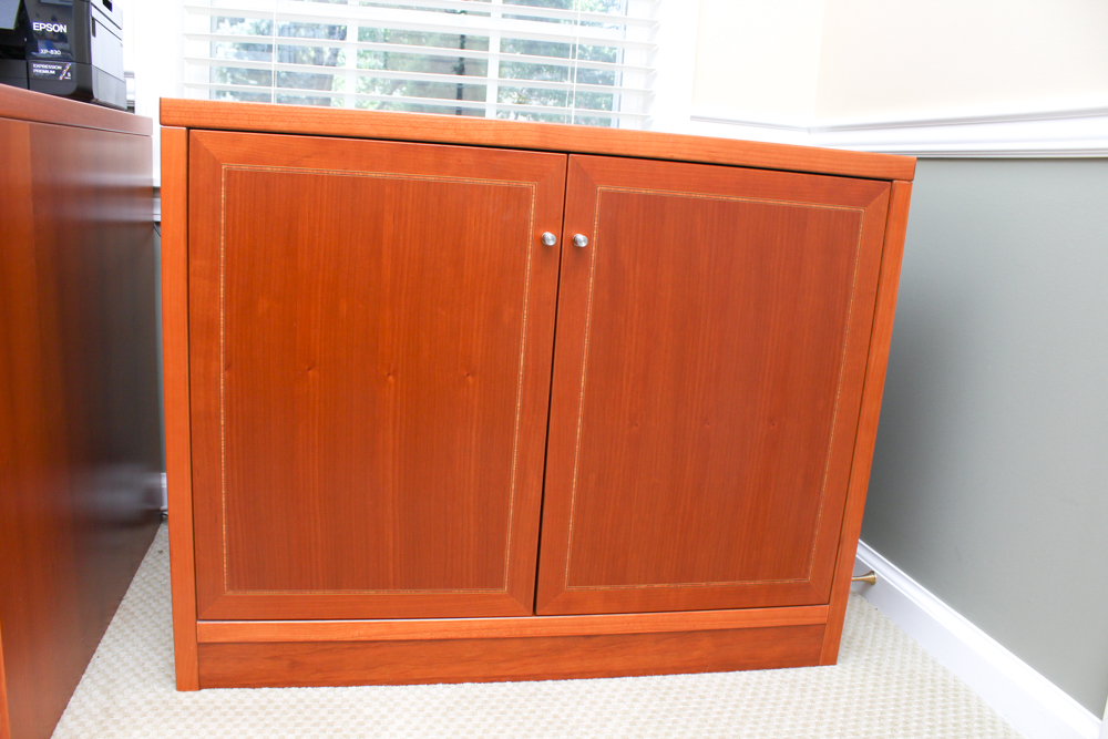 Jasper Hardwood Office Desk With Printer Stand