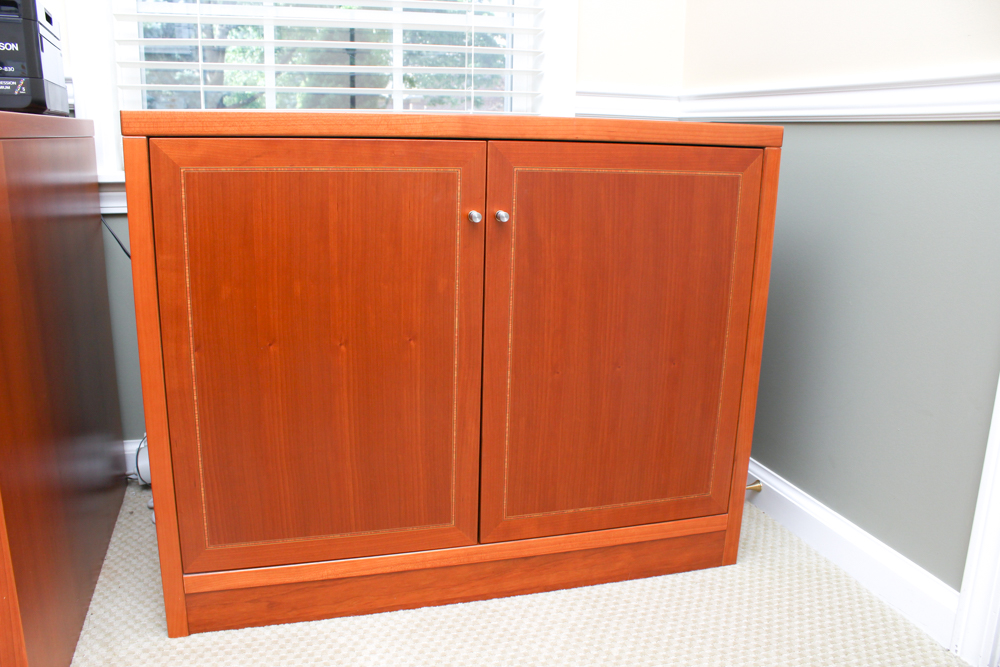 Jasper Hardwood Office Desk With Printer Stand