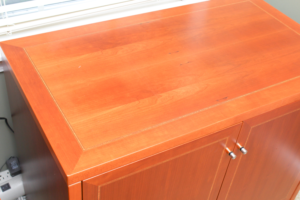 Jasper Hardwood Office Desk With Printer Stand