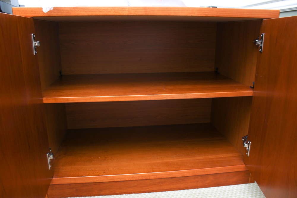 Jasper Hardwood Office Desk With Printer Stand