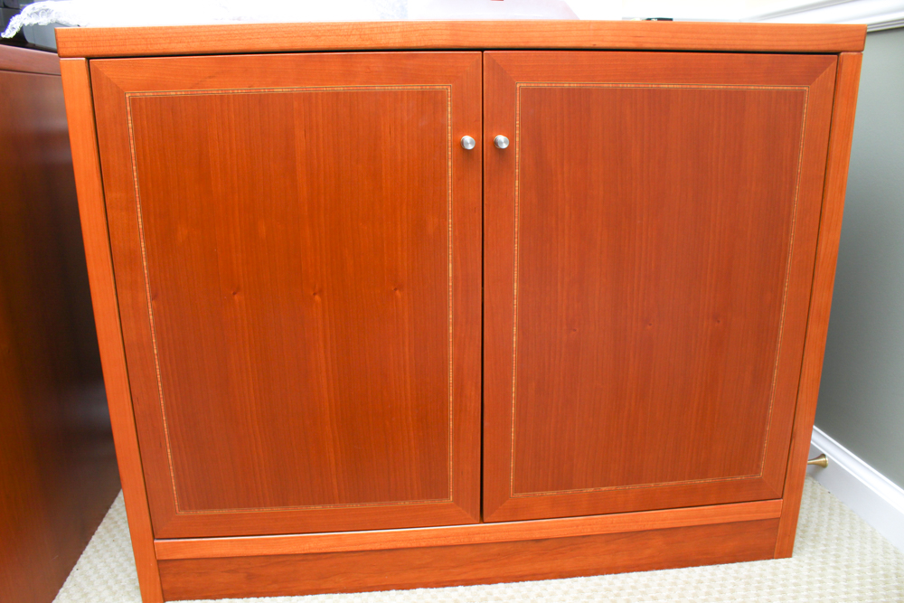 Jasper Hardwood Office Desk With Printer Stand