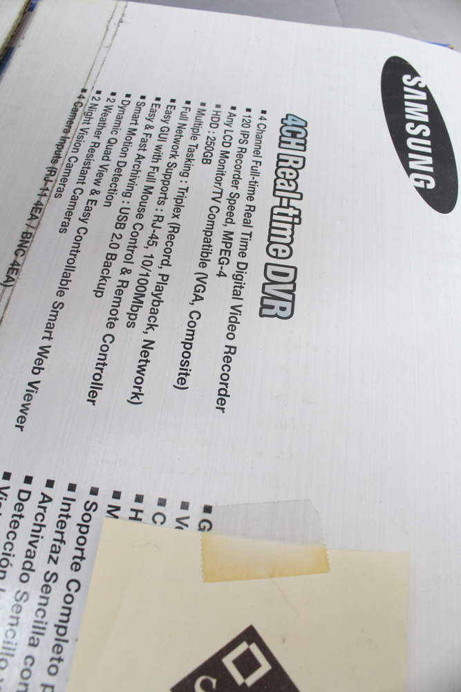 Samsung 4CH Real-time DVR and Dell Monitor