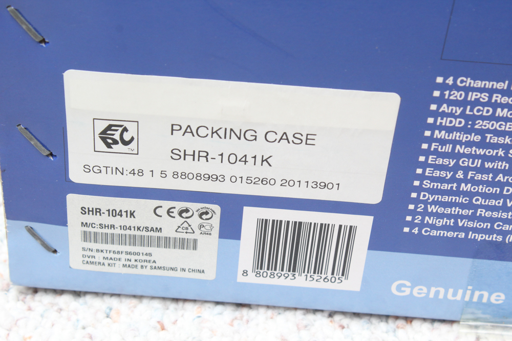 Samsung 4CH Real-time DVR and Dell Monitor