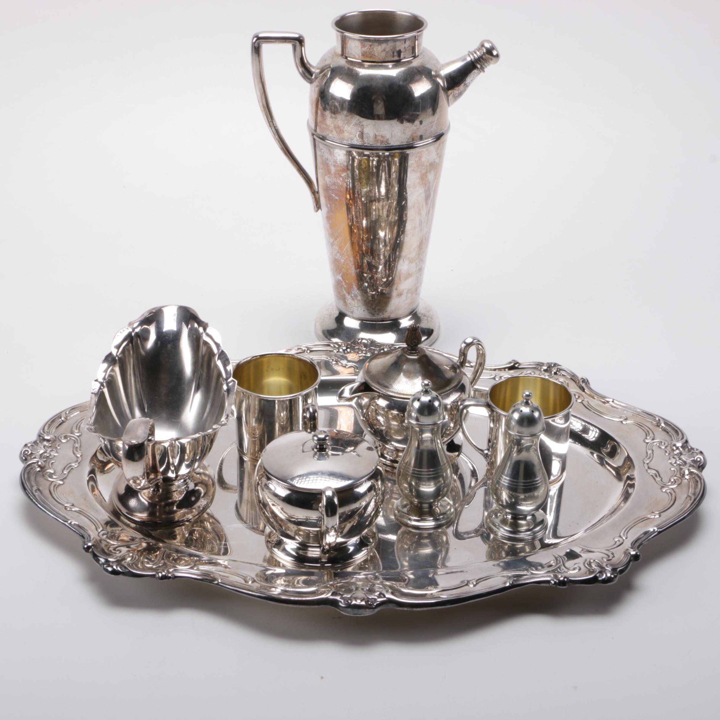 Silver Plate Tableware Featuring Oneida Silversmiths