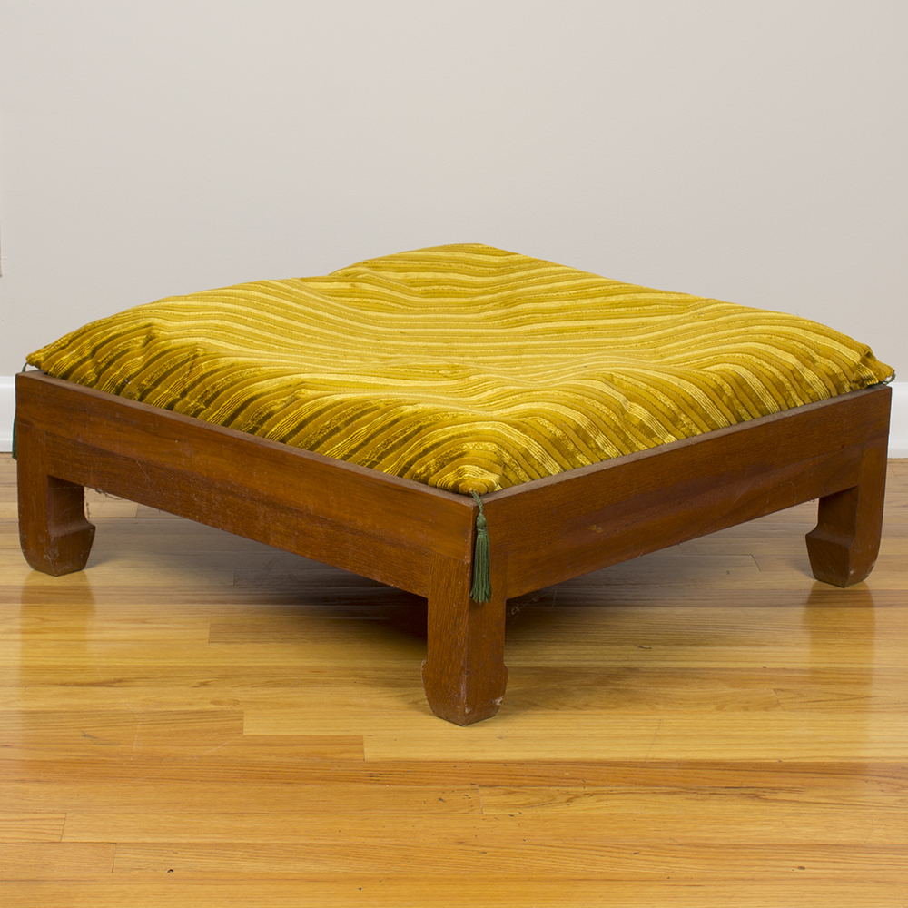 Asian Teak Floor Cushion Stand