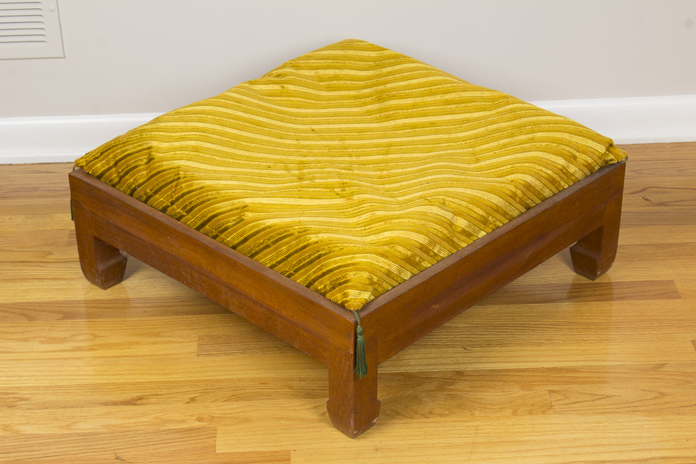 Asian Teak Floor Cushion Stand