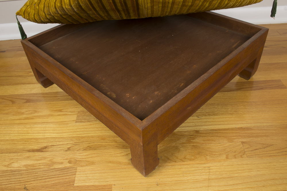 Asian Teak Floor Cushion Stand