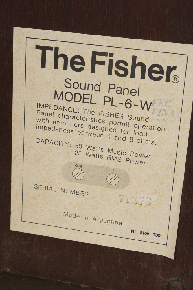 Pair of Vintage "The Fisher" Zebra Sound Panels