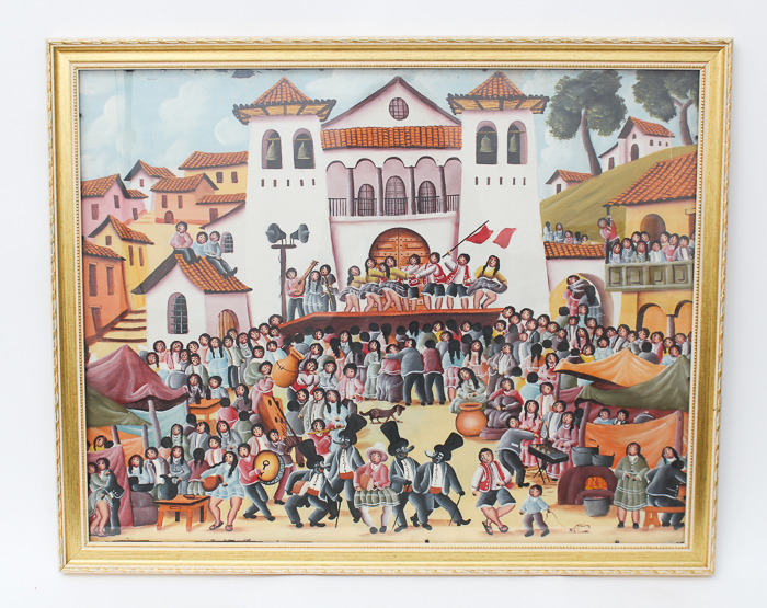 South American Oil Painting on Canvas