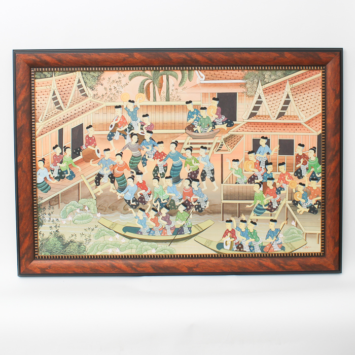 Gouache Painting on Canvas Board