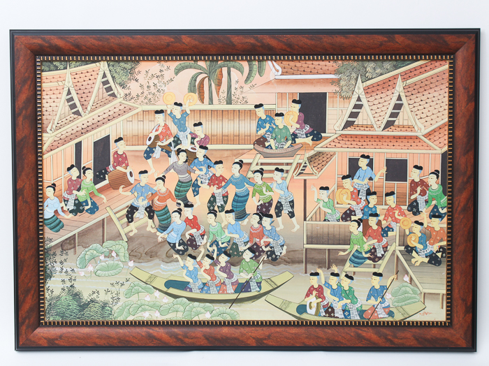 Gouache Painting on Canvas Board