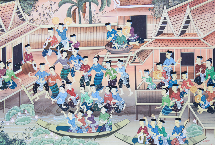 Gouache Painting on Canvas Board