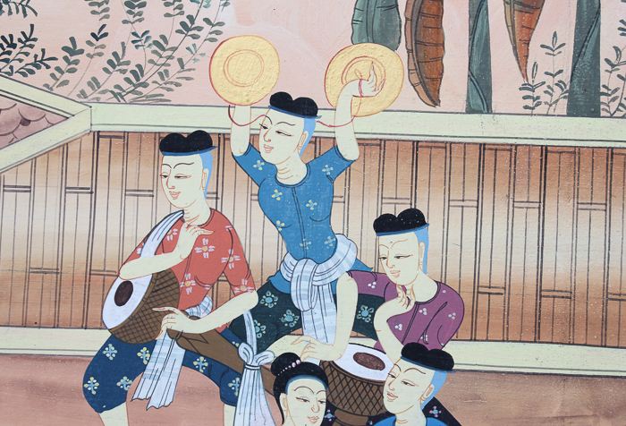 Gouache Painting on Canvas Board