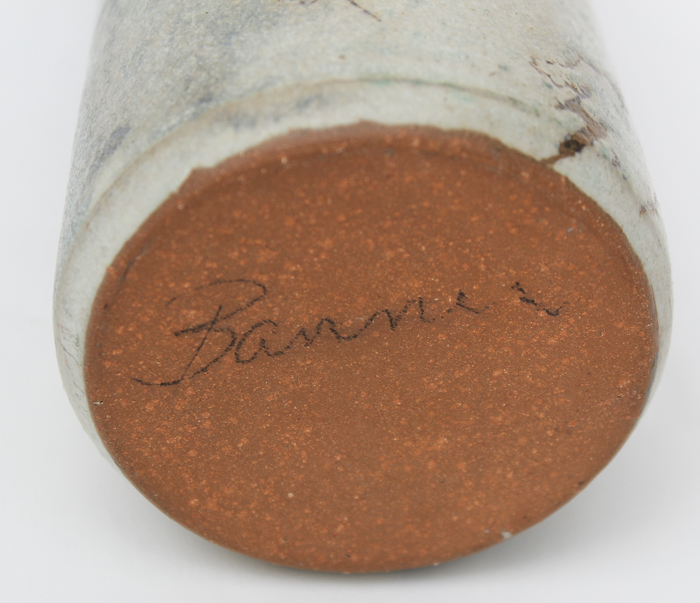 Hand Thrown Decorated Stoneware Vase with Nude by Banner