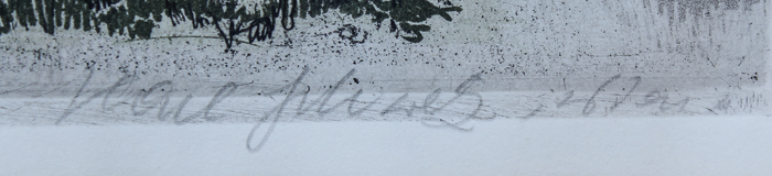 Karl Schwetz Color Etching of St. Charles Church