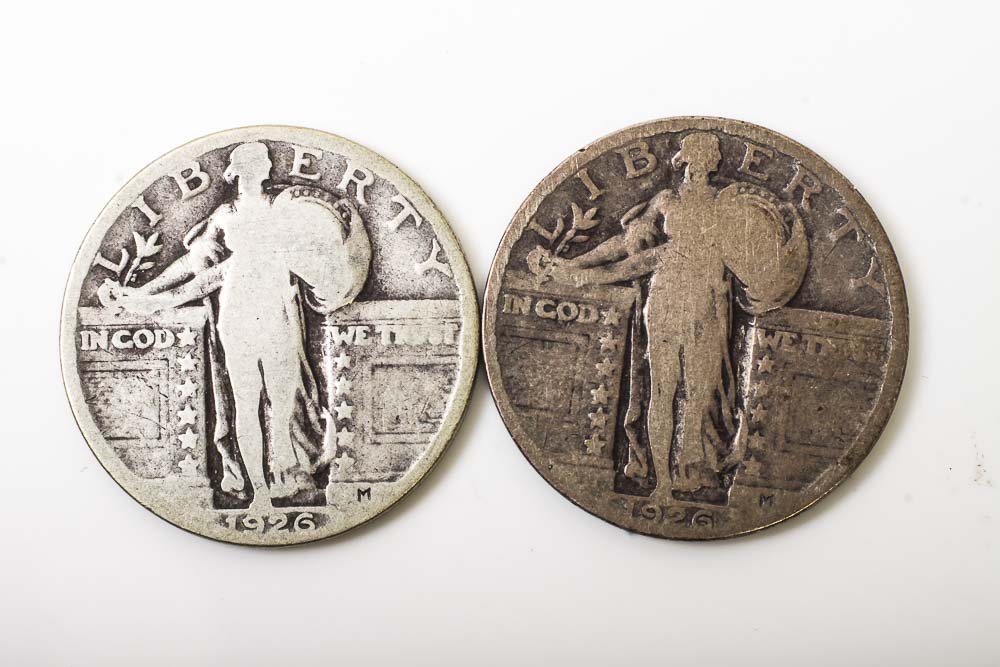 Liberty Head Nickels, Silver Quarter Dollars and Mercury Dimes